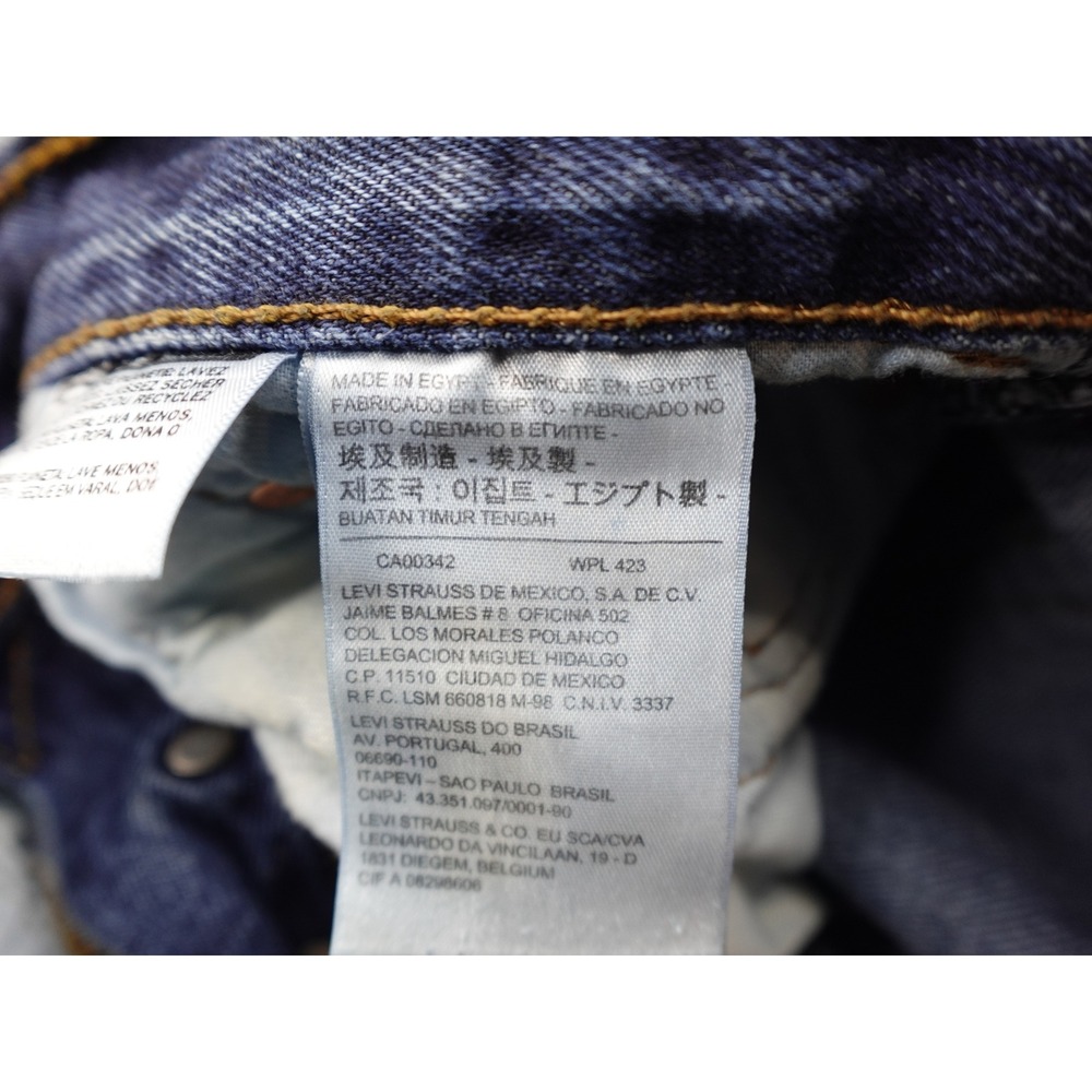 Levi's Straight Leg Jeans Mens 29x34 Blue Button Fly Denim 501 Style - Picture 10 of 15